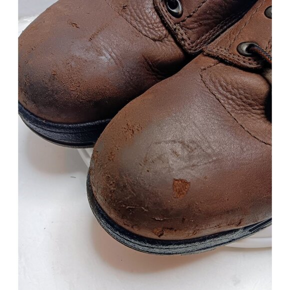 Timberland Pro Mens Steel Toe Work Boots Size 10 Brown Leather Waterproof Slip-R - Picture 6 of 10